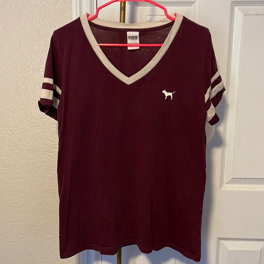 Pink/Vs Burgundy T-shirt